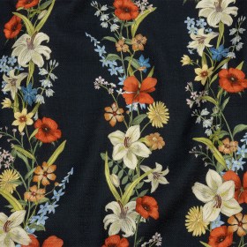 Mood Exclusive Navy Wildflower Fields Stretch Cotton Woven Mood Exclusive Navy Wildflower Fields Stretch Cotton Woven