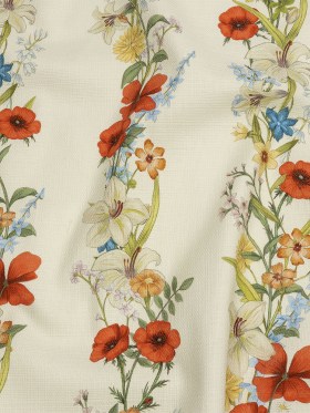 Mood Exclusive White Wildflower Fields Stretch Cotton Woven Mood Exclusive White Wildflower Fields Stretch Cotton Woven