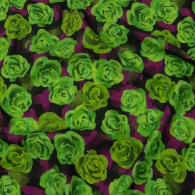 Cotton Poplin Print – Lime Green and Purple Roses – Mood Exclusive Ghost of a Rose Cotton Poplin Print – Lime Green and Purple Roses – Mood Exclusive Ghost of a Rose