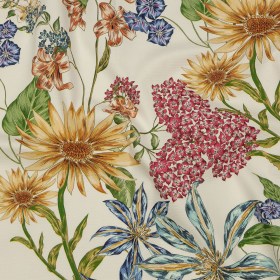 Stretch Cotton Canvas Print – Cream, Red, Yellow and Blue Floral – Mood Exclusive Lucid Dream Stretch Cotton Canvas Print – Cream, Red, Yellow and Blue Floral – Mood Exclusive Lucid Dream