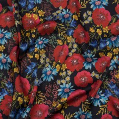 Polyester Twill Print – Red, Blue and Yellow Floral – Mood Exclusive Poppies Please Polyester Twill Print – Red, Blue and Yellow Floral – Mood Exclusive Poppies Please