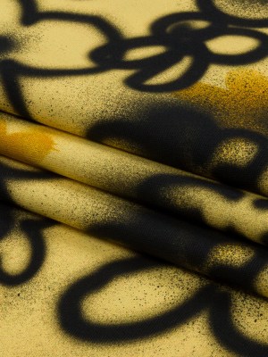 Stretch Cotton Canvas Print – Yellow and Black Spraypaint Floral – Mood Exclusive Street Sketch Stretch Cotton Canvas Print – Yellow and Black Spraypaint Floral – Mood Exclusive Street Sketch