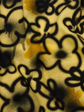 Stretch Cotton Canvas Print – Yellow and Black Spraypaint Floral – Mood Exclusive Street Sketch Stretch Cotton Canvas Print – Yellow and Black Spraypaint Floral – Mood Exclusive Street Sketch