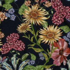 Stretch Cotton Canvas Print – Navy, Red, Yellow and Blue Floral – Mood Exclusive Lucid Dream Stretch Cotton Canvas Print – Navy, Red, Yellow and Blue Floral – Mood Exclusive Lucid Dream