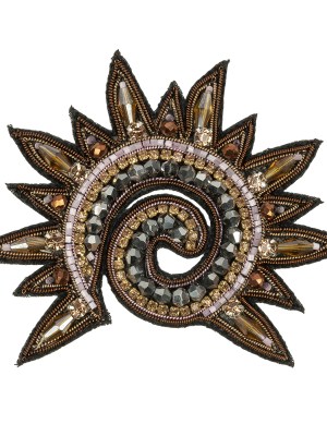 Lilac and Amber Sun Swirl Rhinestones and Glass Beaded Applique – 3.5″ x 3.25″ Lilac and Amber Sun Swirl Rhinestones and Glass Beaded Applique – 3.5″ x 3.25″