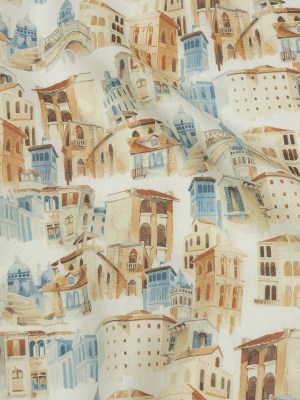 Beige and Blue City Standards Medium Weight Linen Woven Beige and Blue City Standards Medium Weight Linen Woven