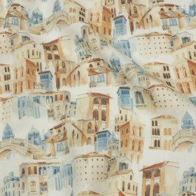 Beige and Blue City Standards Medium Weight Linen Woven Beige and Blue City Standards Medium Weight Linen Woven