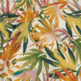 Orange, Pink and Green Zesty Tropics Medium Weight Linen Woven Orange, Pink and Green Zesty Tropics Medium Weight Linen Woven