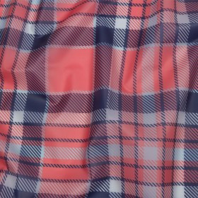 Red, Black and Baby Blue Plaid Lightweight Translucent Vinyl Red, Black and Baby Blue Plaid Lightweight Translucent Vinyl