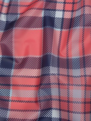 Red, Black and Baby Blue Plaid Lightweight Translucent Vinyl Red, Black and Baby Blue Plaid Lightweight Translucent Vinyl