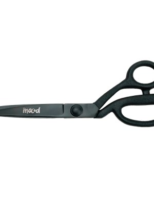 Mood 9″ Matte Black Knife-Edge Dressmaker’s Shears with Matte Rubber Grips Mood 9″ Matte Black Knife-Edge Dressmaker’s Shears with Matte Rubber Grips