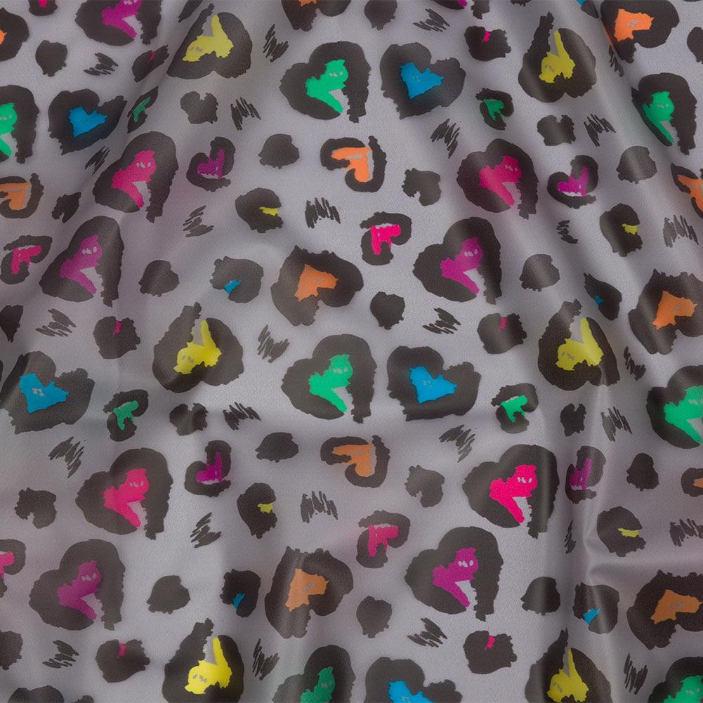 Black and Rainbow Animal Spot Hearts Lightweight Translucent Vinyl Black and Rainbow Animal Spot Hearts Lightweight Translucent Vinyl