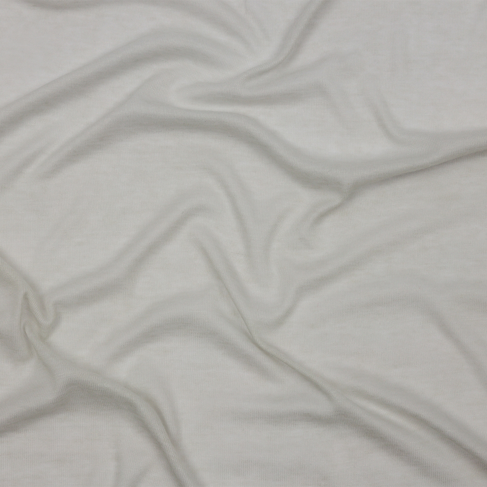 Famous Designer Light Gray Viscose and Cotton Lightweight Interlock Knit Famous Designer Light Gray Viscose and Cotton Lightweight Interlock Knit