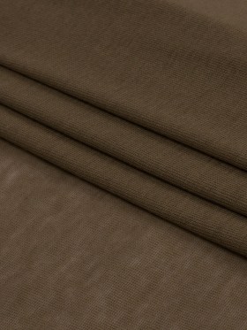 Famous Designer Dark Beige Viscose and Cotton Lightweight Interlock Knit Famous Designer Dark Beige Viscose and Cotton Lightweight Interlock Knit