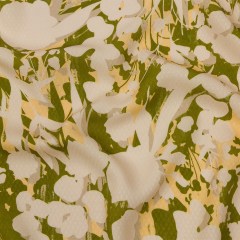 Sustainable Viscose Floral Jacquard Print – Beige, Green and Yellow Floral Silhouettes – Mood Exclusive Wild Disguise Sustainable Viscose Floral Jacquard Print – Beige, Green and Yellow Floral Silhouettes – Mood Exclusive Wild Disguise