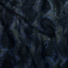 Linen and Rayon Woven Print – Dark Purple and Green Snake Abstract – Mood Exclusive Ophidian Linen and Rayon Woven Print – Dark Purple and Green Snake Abstract – Mood Exclusive Ophidian