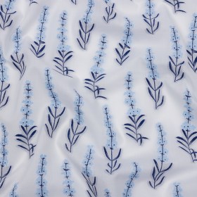 Italian Classic Blue and White Floral Cotton Jacquard Italian Classic Blue and White Floral Cotton Jacquard