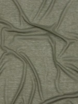 Famous Designer Olive Viscose and Cotton Lightweight Interlock Knit Famous Designer Olive Viscose and Cotton Lightweight Interlock Knit