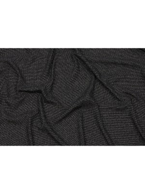 Black and Metallic Silver Stretch Rib Knit Black and Metallic Silver Stretch Rib Knit