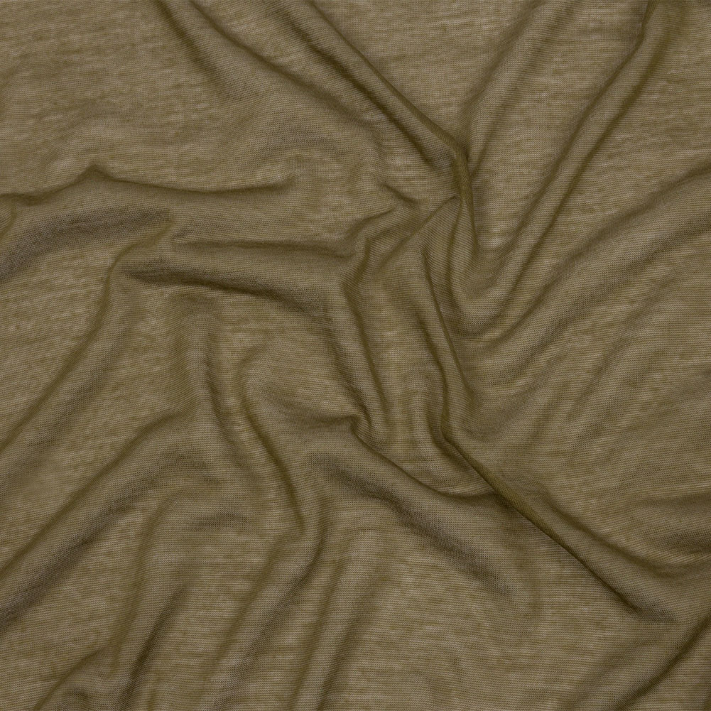 Famous Designer Army Green Featherweight Viscose and Cotton Jersey Famous Designer Army Green Featherweight Viscose and Cotton Jersey