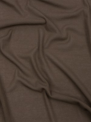 Famous Designer Taupe Cotton Crepe Knit Famous Designer Taupe Cotton Crepe Knit