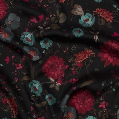 Polyester Twill Print – Blue, Red and Black Floral – Mood Exclusive Antheia’s Grace Polyester Twill Print – Blue, Red and Black Floral – Mood Exclusive Antheia’s Grace