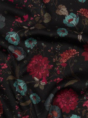 Polyester Twill Print – Blue, Red and Black Floral – Mood Exclusive Antheia’s Grace Polyester Twill Print – Blue, Red and Black Floral – Mood Exclusive Antheia’s Grace