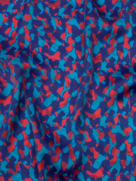 Polyester Charmeuse Print – Red and Blue Abstract – Mood Exclusive Betta Fish Polyester Charmeuse Print – Red and Blue Abstract – Mood Exclusive Betta Fish