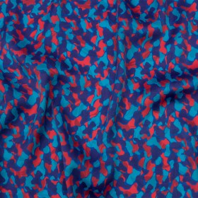 Polyester Charmeuse Print – Red and Blue Abstract – Mood Exclusive Betta Fish Polyester Charmeuse Print – Red and Blue Abstract – Mood Exclusive Betta Fish