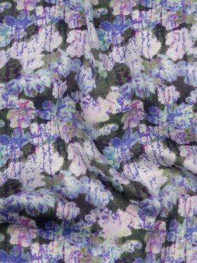 Polyester Charmeuse Print – Purple and Gray Dripping Florals – Mood Exclusive Botanical Trip Polyester Charmeuse Print – Purple and Gray Dripping Florals – Mood Exclusive Botanical Trip