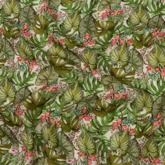 Polka Dotted Viscose Jacquard Print – White and Green Leaves and Flowers – Mood Exclusive Monstera Mambo Polka Dotted Viscose Jacquard Print – White and Green Leaves and Flowers – Mood Exclusive Monstera Mambo