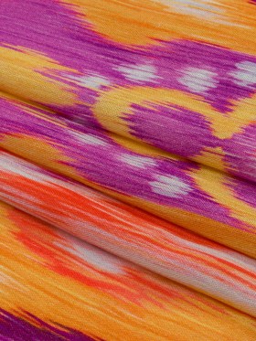 Gauzy Wrinkled Rayon Woven Print – Purple and Yellow Ikat Paisley Stripes – Mood Exclusive Feathered Psyche Gauzy Wrinkled Rayon Woven Print – Purple and Yellow Ikat Paisley Stripes – Mood Exclusive Feathered Psyche