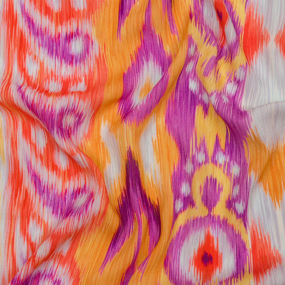 Gauzy Wrinkled Rayon Woven Print – Purple and Yellow Ikat Paisley Stripes – Mood Exclusive Feathered Psyche Gauzy Wrinkled Rayon Woven Print – Purple and Yellow Ikat Paisley Stripes – Mood Exclusive Feathered Psyche