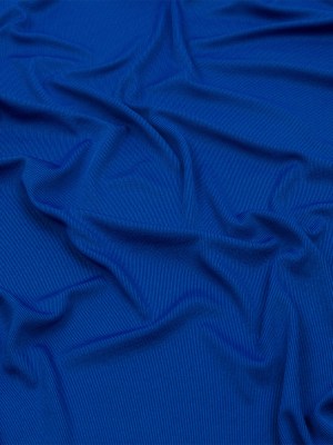 Metro Blue Stretch Polyester 1×1 Rib Knit Metro Blue Stretch Polyester 1×1 Rib Knit