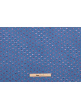 Blue and Pink LIttle Medallions Stretch Polyester ITY Knit Blue and Pink LIttle Medallions Stretch Polyester ITY Knit