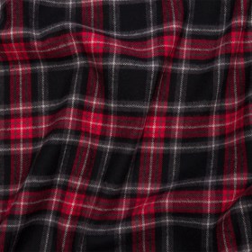 Red and Black Plaid Cotton Flannel Red and Black Plaid Cotton Flannel