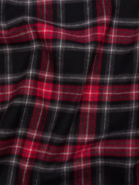 Red and Black Plaid Cotton Flannel Red and Black Plaid Cotton Flannel