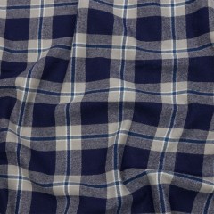 Blue and Gray Plaid Cotton Flannel Blue and Gray Plaid Cotton Flannel