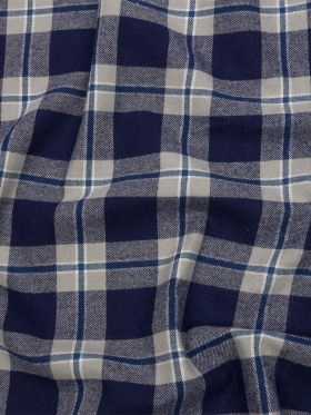 Blue and Gray Plaid Cotton Flannel Blue and Gray Plaid Cotton Flannel