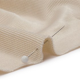 Pale Beige Luminous Stretch Viscose 1×1 Rib Knit Pale Beige Luminous Stretch Viscose 1×1 Rib Knit