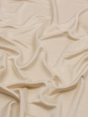 Pale Beige Luminous Stretch Viscose 1×1 Rib Knit Pale Beige Luminous Stretch Viscose 1×1 Rib Knit