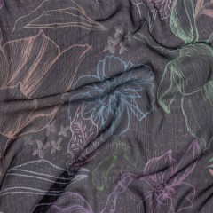 Mood Exclusive Purple Tunnel of Wonder Crinkled Polyester Chiffon Mood Exclusive Purple Tunnel of Wonder Crinkled Polyester Chiffon