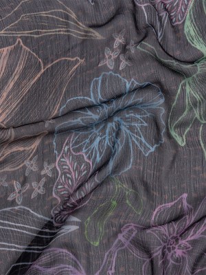 Mood Exclusive Purple Tunnel of Wonder Crinkled Polyester Chiffon Mood Exclusive Purple Tunnel of Wonder Crinkled Polyester Chiffon