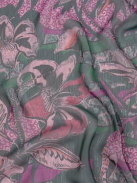 Mood Exclusive Jungle Jam Crinkled Polyester Chiffon Mood Exclusive Jungle Jam Crinkled Polyester Chiffon