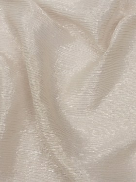 Polyester Chiffon Plisse with All-Over Foil – Greige and Gold – Honey Collection Polyester Chiffon Plisse with All-Over Foil – Greige and Gold – Honey Collection