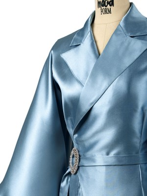 Polyester Mikado – Dusty Blue – Nicolette Collection Polyester Mikado – Dusty Blue – Nicolette Collection