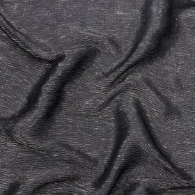 Polyester Chiffon Plisse with All-Over Foil – Black and Silver – Honey Collection Polyester Chiffon Plisse with All-Over Foil – Black and Silver – Honey Collection