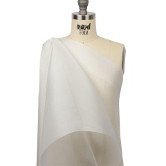 Polyester Twill Organdy – Shimmering Off White – Quinn Collection Polyester Twill Organdy – Shimmering Off White – Quinn Collection