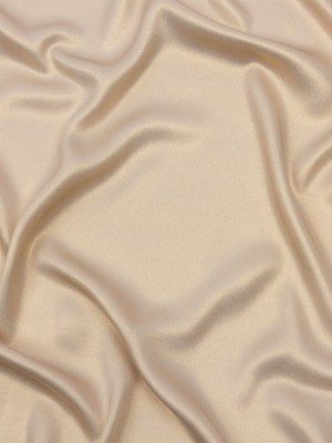 Ultra-Smooth Polyester Georgette with Foiling – Beige and Gold – Valeria Collection Ultra-Smooth Polyester Georgette with Foiling – Beige and Gold – Valeria Collection