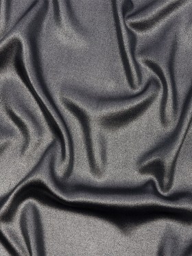 Ultra-Smooth Polyester Georgette with Foiling – Midnight and Silver – Valeria Collection Ultra-Smooth Polyester Georgette with Foiling – Midnight and Silver – Valeria Collection
